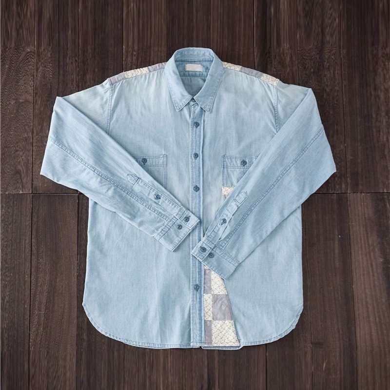 【国内现货】Studio D'artisan 小猪 日产 衬衫 拼接布百家布