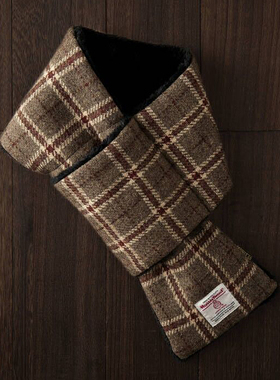 三重保暖】MANNIX 经典绒棉围脖围巾哈里斯羊毛复古Harris Tweed
