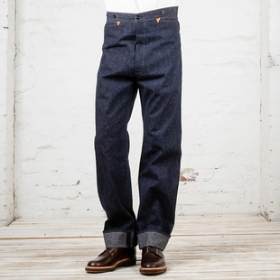【国内现货】WAREHOUSE三口袋皮革固定背带扣牛仔裤 Lot1228
