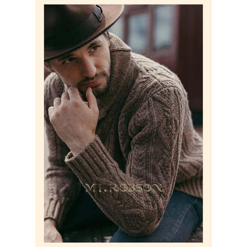 【100%羊毛】MTROBSON 重磅羊毛圆领套头衫毛衣美式复古男女阿兰