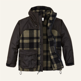 【现货】Filson 高性能配置 24oz麦基诺羊毛油蜡猎装防水连帽夹克