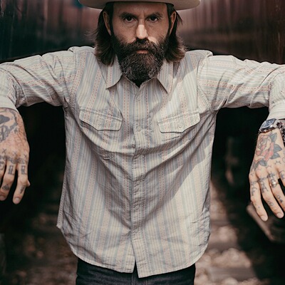 【30s老式提花】MTROBSON 重磅厚实提花刺绣长袖 西部工装衬衫