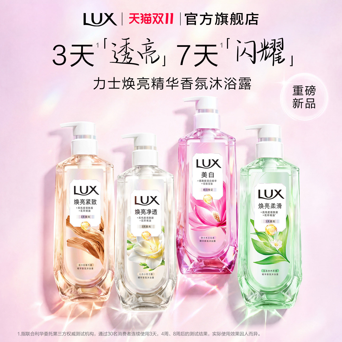 【张员瑛同款】力士美白焕亮精华香氛沐浴露乳含烟酰胺留香张元英