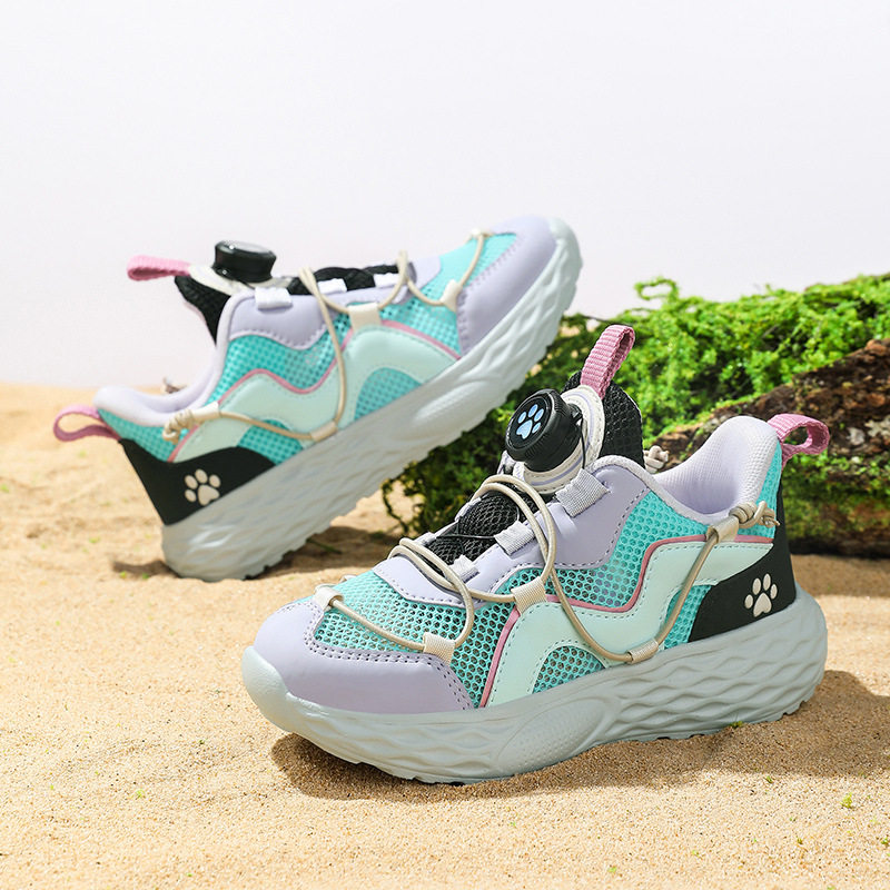 夏季薄款男童鞋女童运动鞋透气单网中大童女孩软底儿童跑步鞋子