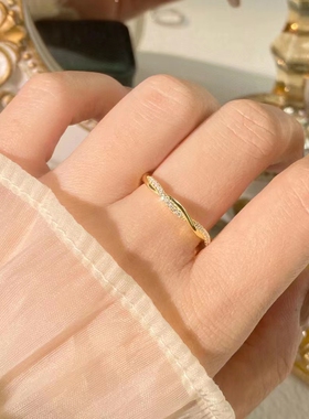 适合送朋友的纯银麻花戒指