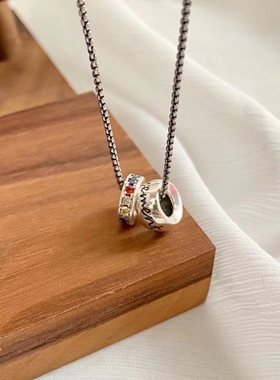 时来运转小蛮腰纯银项链粗款宝石