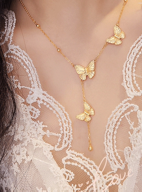 叠在一起的幸福-蝴蝶项链