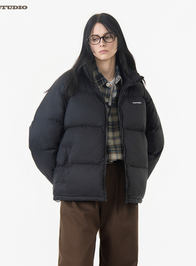 ASOT 25AW美式复古印花立领棉服男cozyfit秋冬季防寒保暖外套女