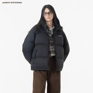 防寒保暖外套女 复古印花立领棉服男cozyfit秋冬季 ASOT 25AW美式