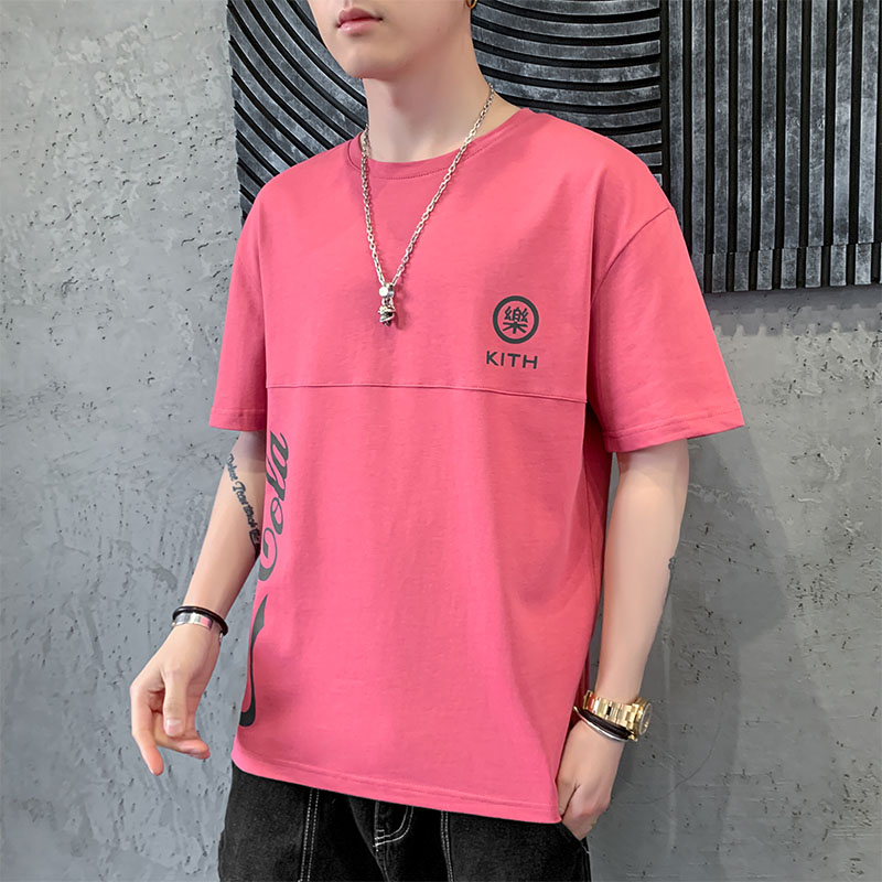 Summer short sleeve T-shirt trend versatile men's half sleeve T-shirt simple top fashion