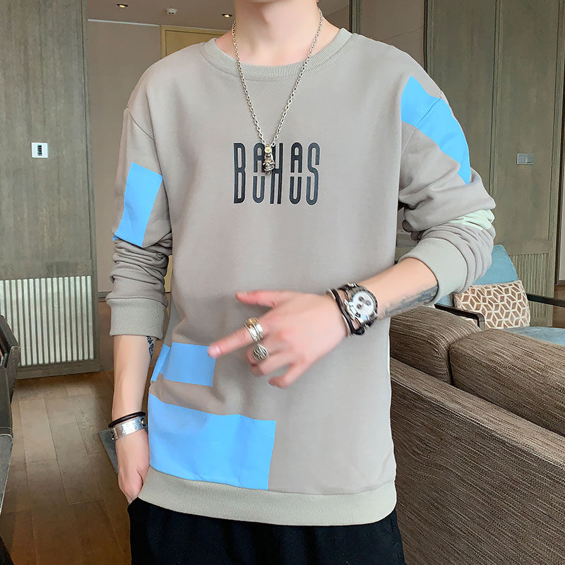 New autumn lazy style loose Pullover crew neck sweater fashion brand personalized print