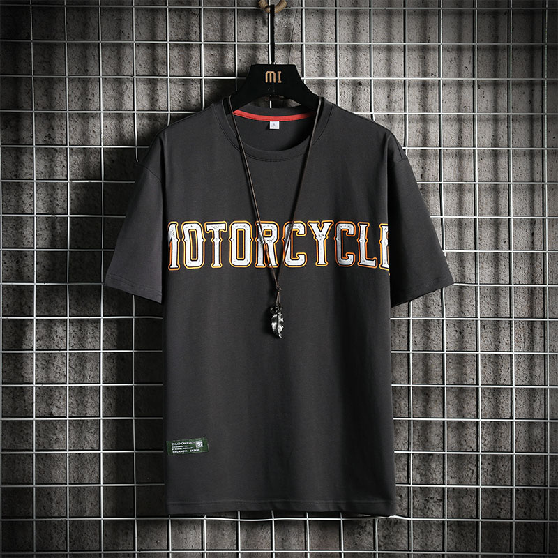 寬鬆夏季新款卡通印花大碼恤純棉男裝短袖