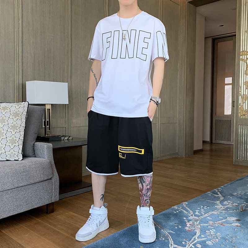 Men's casual suit net red clothes 2020 new summer handsome men's clothing