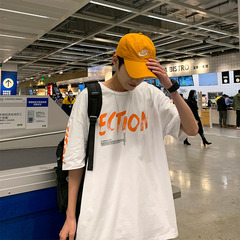 Japanese 2021 new oil painting rendering and printing short sleeve T-shirt for lovers