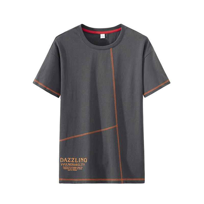 New irregular printing trend men's Cotton Short Sleeve T-Shirt