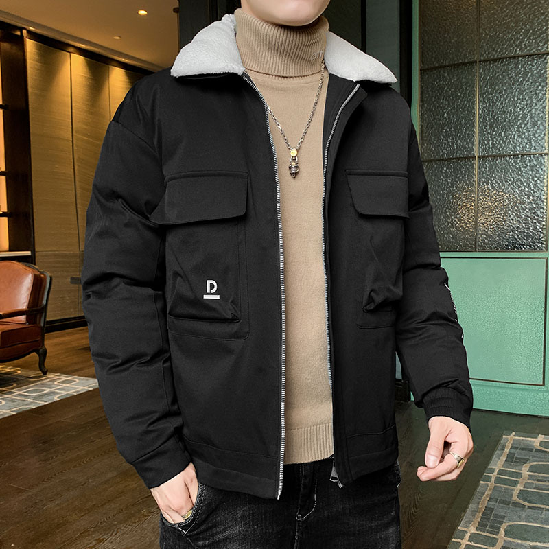 Cotton padded jacket youth men's coat new short cotton jacket fashion brand bread and down cotton clothing winter wear in 2020