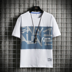 Loose summer new cartoon print oversized T-shirt cotton men's short sleeve