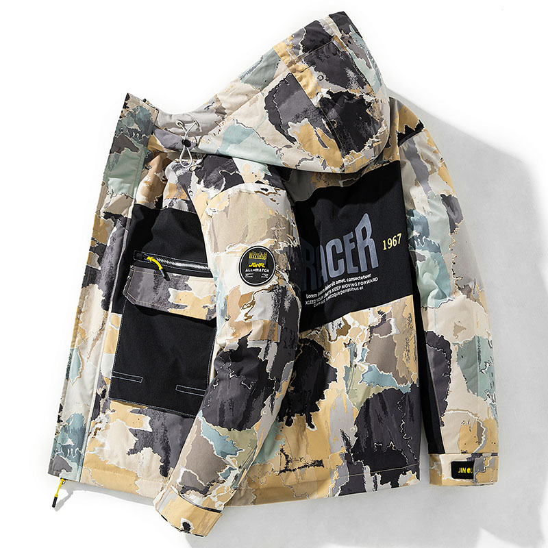 Men's new style short hooded cotton padded jacket in winter