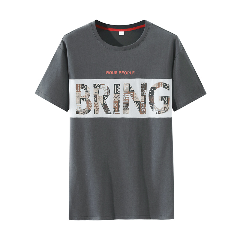 New irregular printing trend men's Cotton Short Sleeve T-Shirt