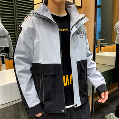 男士工裝外套年新款潮流韓版休閒上衣服春季夾克