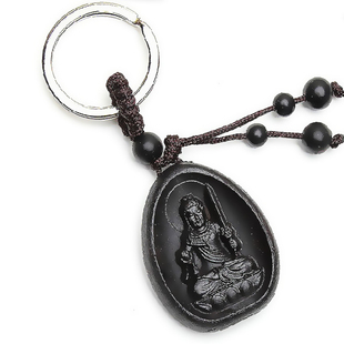 乌木不动尊不动明王钥匙扣 属鸡守护神本命佛 男女款