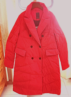 维伊羽绒服女中长款时尚宽松显瘦白鸭绒68D8633W正品冬季