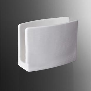 陶瓷线纹纸巾盒方形餐巾纸架托立式陶瓷餐巾座酒店餐厅定制用品