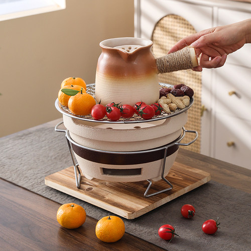 围炉煮茶罐罐茶壶煮茶器具室内家用全套烧烤炉户外打边炉老式炭炉