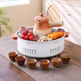 烧烤炉家用烤火炉套装器具全套户外室内烤肉围炉煮茶烤奶茶罐罐壶