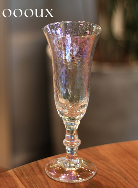 Adoooux[人鱼姬]专利款手工幻彩光玻璃香槟果汁杯酒杯摆件礼物
