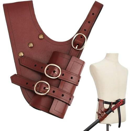 Medieval Sword Frog Holster Leather Sword Holster for Belt