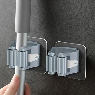 Rack Storage Mop Pipe Suction Hanging Bathroom 3pcs