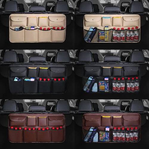 Car Rear Seat Back Storage Bag Multi Hanging Nets Pocket
