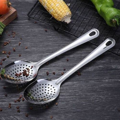 1Pc Stainless Steel Soup Spoon Colander Ladle Filter