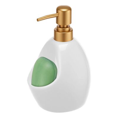 Ceramic Soap Dispenser with Sponge Holder Easy to Clean