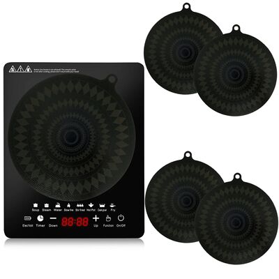4Pcs Silicone Induction Cooktop Mat Thermochromic Induction