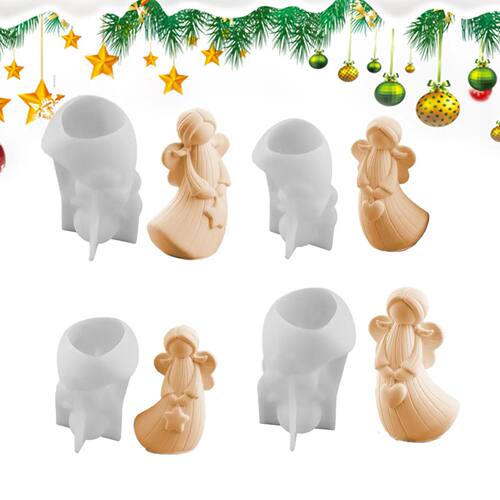 Angel Silicone Moulds 4pcs Diy Handmade Angel Plaster Resin