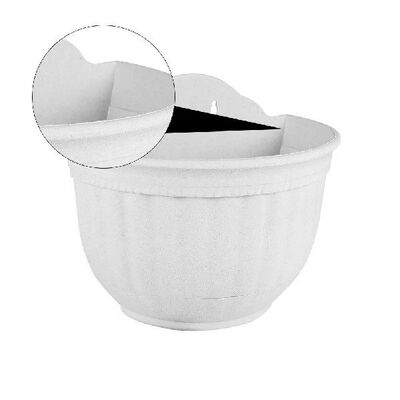 Semi Circular Plastic Wall Mounted Flowerpot Imitation