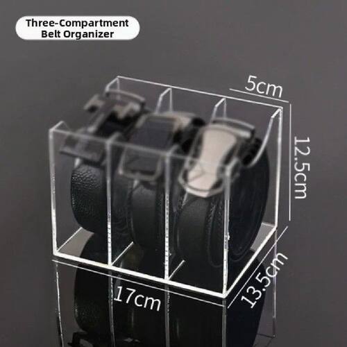 Transparent Belt Storage Box 357 Slots For Men Women Ties