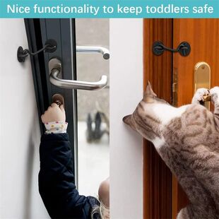 1PC Stainless Steel Door Latch 3/4/6 Inch Bathroom Hook