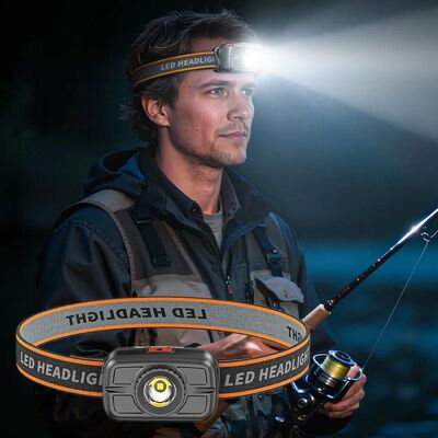 Emergency Head Flashlight Portable USB Rechargeable Car