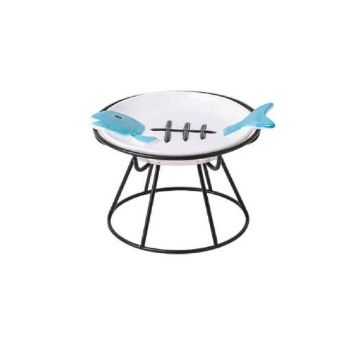 Ceramic Elevated Cat Bowl Cute Anti-Vomiting Pet Food Water