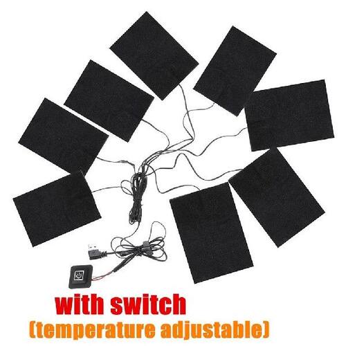 1 Set DIY USB Electric Heated Jacket Heating Pad Thermal