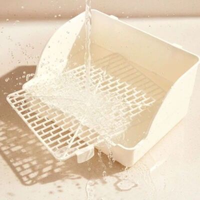 Splash-Proof Rabbit Litter Tray Rectangular Anti-spill