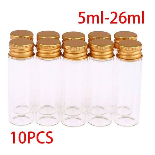 10PCS 5ml/7ml/10ml/14ml/18ml/20ml/26ml Tiny Glass Jars