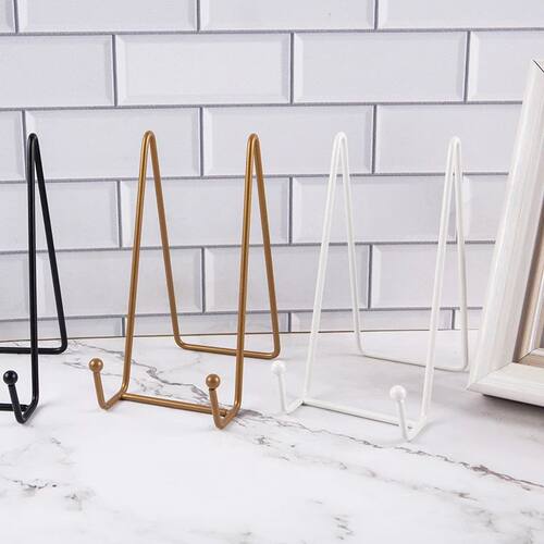 New 1pc Plate Display Stand Picture Easel Metal Plate