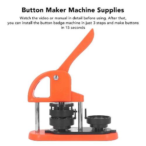 Button Maker Machine DIY Pin Badge Press Supplies Set Kit