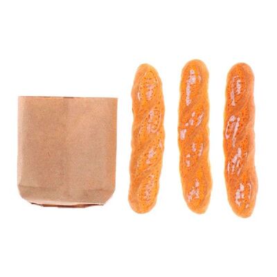 1Set Fake Croissant Mini Food Bread Ornament Miniature