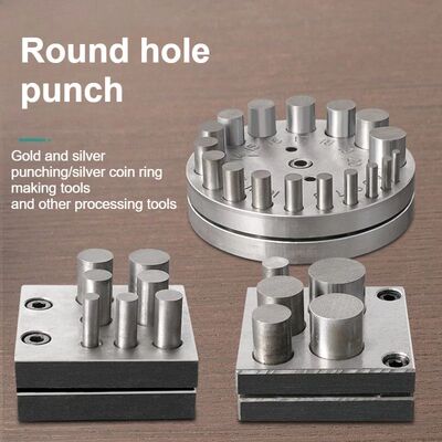 17-Hole Round Punch Tool for Jewelry Making, Featuring A
