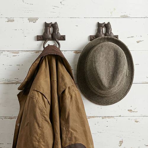 1pc Cat Shape Metal Iron Art Wall A Hook Garden Balcony